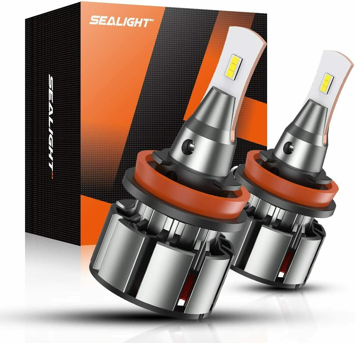 SEALIGHT H11/H8/H9 LED Headlight Bulbs - 6000K Hi/Low Beam / Fog Light Bulbs 2Pc