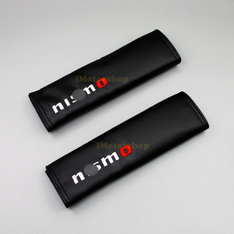 Premium Leather CAR/TRUCK Shoulder Pad Cushion Belt Cover fits NISMO Motor Sport