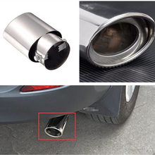 Chrome Stainless Steel Car Rear Exhaust Pipe Tail Throat Muffler Pipe Universal