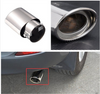 Chrome Stainless Steel Car Rear Exhaust Pipe Tail Throat Muffler Pipe Universal
