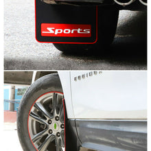 4x Flexible Sports Automobile Fender Splash Guards Wheel Mud Flaps Black+Red US