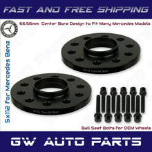 2 PCs 12mm Mercedes Benz 5x112 REAR Hub Centric Wheel Spacers W/lug Bolts Kit