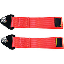 Red Sports High Strength Racing Tow Strap Set for Front Rear Bumper Towing Hook