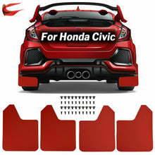 Red Mud Flaps w/ Hardware For Honda Civic Type R S Si Mudguard Splash Guards