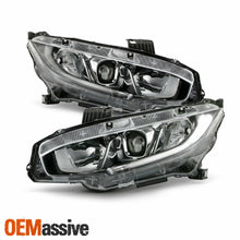 For 16-20 Honda Civic DX EX EX-L EX-T LX LX-P Halogen Projector Chrome Headlight