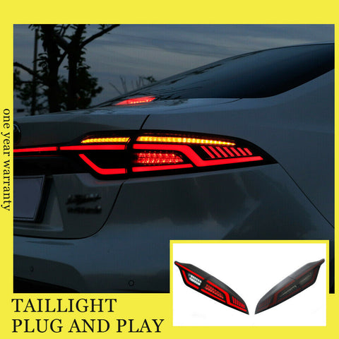 For Toyota US Corolla LED Taillights Assembly 2020-2021 Dark/Red LED Rear Lamps