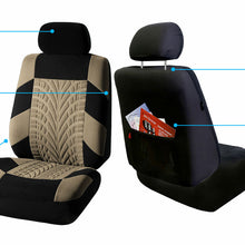 Car Seat Covers For Sedan SUV Truck Set Zipper Split Bench Beige Black