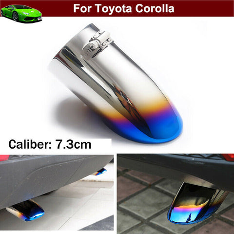 1 Blue Exhaust Pipes Tips Exhaust Muffler Tail Pipe for Toyota Corolla 2010-2021