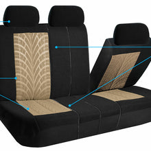 Car Seat Covers For Sedan SUV Truck Set Zipper Split Bench Beige Black