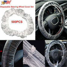 500PCS Car Universal Disposable Plastic Steering Wheel Cover Waterproof White US