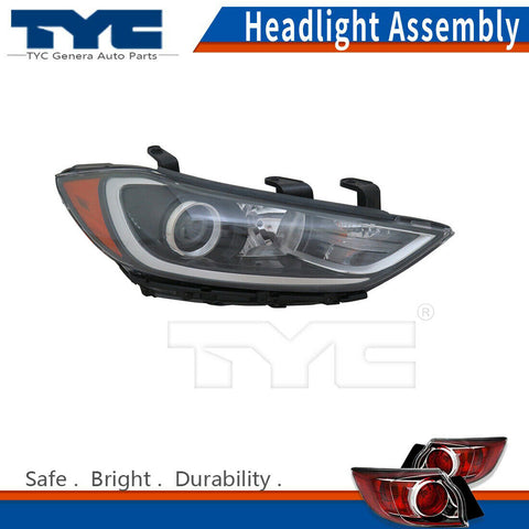 TYC Headlight Headlamps Assembly Right 1PC For Hyundai Elantra 2017-2018