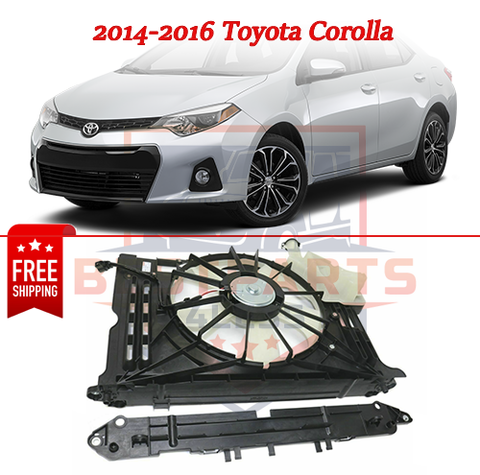 NEW Radiator Cooling Fan for 2014-2016 Toyota Corolla