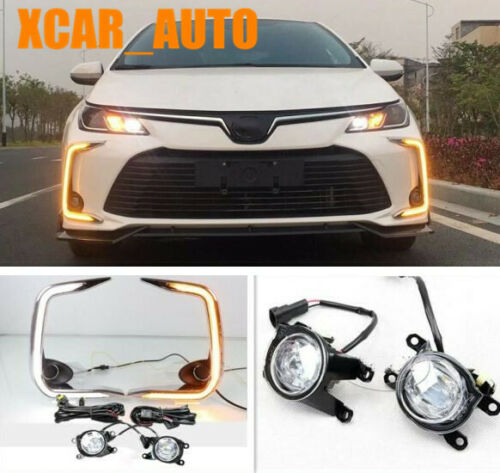 LED DRL Daytime Running Fog Lights k Harnes For Toyota Corolla Altis 2019-2020