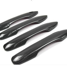 Gloss Carbon Fiber Print Door Handle Plastic Covers Protector For 19-20 Corolla