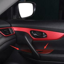 For Nissan Rogue 2014-2020 Red Carbon Fiber car Window lift panel switch cover