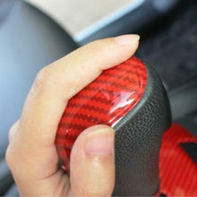 For Nissan Rogue 2014-2020 ABS Red Carbon Fiber car Gear shift knob cover trim