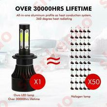 4Side H7+H7 LED Headlight Bulb Hi-Lo+ H11 Fog Light For Benz E350 E550 2007-2009