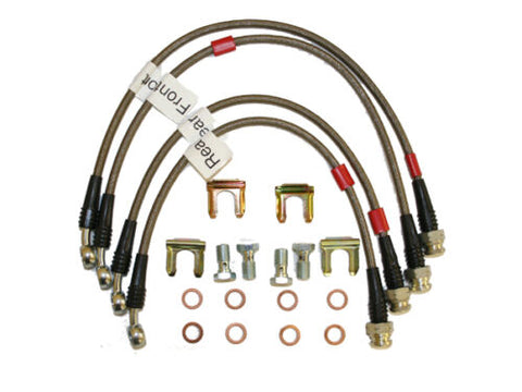 2005-2013 C6 CORVETTE STAINLESS STEEL BRAKE HOSE SET