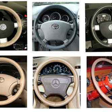 BLACK Leather Steering Wheel Cover for Honda Wheelskins Size 14 1/2 X 4 1/4