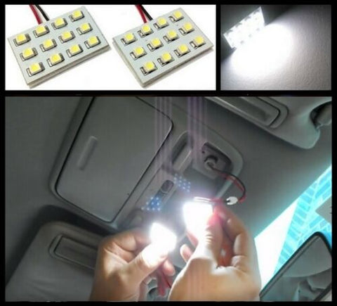 2x 5000k White Map Dome Trunk Interior Light 12 LED panels for Nissan Infiniti
