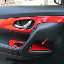 For Nissan Rogue 2014-20 ABS Red Carbon Fiber car Window lift panel switch Trim