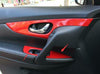 For Nissan Rogue 2014-20 ABS Red Carbon Fiber car Window lift panel switch Trim