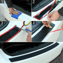 35.4" Rear Bumper Guard Trunk Edge Sill Black Rubber Protector Cover For Car SUV