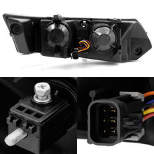 Fit 03-07 Saturn Ion 4 Doors Sedan Black Headlights Replacement L+R