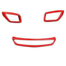 For Nissan Rogue 2014-2020 ABS Red Carbon Fiber Dashboard air outlets vent Trim