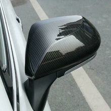 Gloss Carbon Look Dipping Print Plastic Side Mirror Cover Caps For 19-20 Corolla