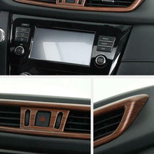 For Nissan Rogue 2014-2020 ABS Wood grain Dashboard middle air outlets vent Trim