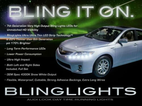 BlingLights LED DRL Head Light Strips Daytime Running Lamps for Toyota Camry