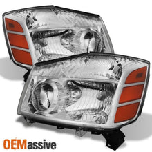 Fits 2004-2015 Titan 2005-2007 Armada Clear Headlights Lamps Pair Replacment Set