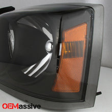 Fit 2005 2006 2007 Dodge Dakota Black Bezel Replacement Headlights L+R Headlamps