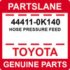44411-0K140 Toyota OEM Genuine HOSE PRESSURE FEED