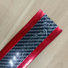 Carbon Fiber Red Bumper Strip Soft Rubber DIY Door Sill Edge Guard Car Stickers