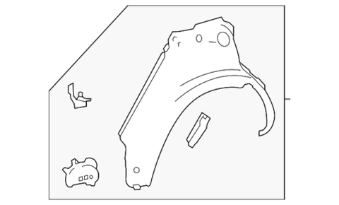 Genuine Toyota Outer Wheelhouse 61606-02110