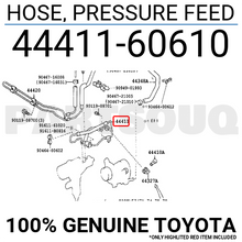 4441160610 Genuine Toyota HOSE, PRESSURE FEED 44411-60610