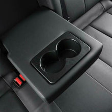 For Nissan Rogue 2014-2020 ABS Carbon Fiber Rear Row Water Cup Cover Trim 1Pcs