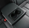 For Nissan Rogue 2014-2020 ABS Carbon Fiber Rear Row Water Cup Cover Trim 1Pcs