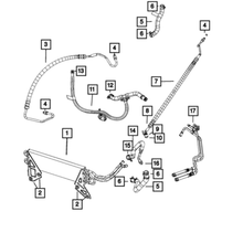 Power Steering Pressure Hose - Mopar (6835-9769-AD) 2019-2020 Ram