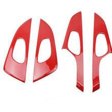 For Nissan Rogue 2014-20 ABS Red Carbon Fiber car inner door handle panel cover