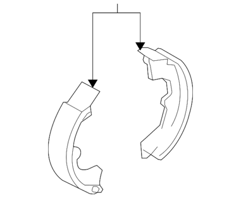 Genuine Toyota Brake Shoes 04495-02212