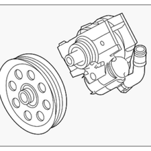 Genuine Ford Power Steering Pump BC3Z-3A696-A