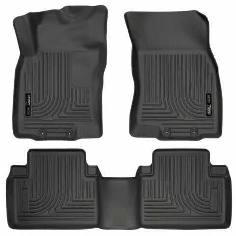 Husky Weatherbeater Front & 2nd Seat Floor Liners Black for Nissan Rogue 14-20