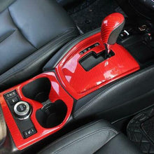 For Nissan Rogue 14-20 ABS Red Carbon Fiber Car Gear shift panel full set trim