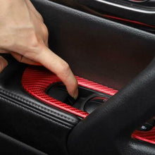 For Nissan Rogue 2014-2020 Red Carbon Fiber car Window lift panel switch cover