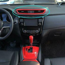 For Nissan Rogue 2014-2020 ABS Red Carbon Fiber Dashboard air outlets vent Trim