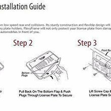 FlexyFrame Rubber Front License Plate Bracket Frame Tag Holder Guard for Toyota