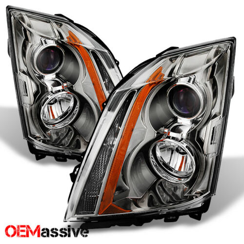 Fits 2008-2014 Cadillac CTS Replacement Halogen Projector Headlights LH/RH Lamps